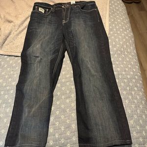 Cinch Jeans White Label Dark Wash Mens Relaxed Straight Leg Jeans!!(36x30)